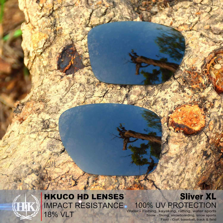 HKUCO Reinforce Ersatz-Brillengläser für Oakley Sliver XL Blau/Schwarz/Titan Sonnenbrille