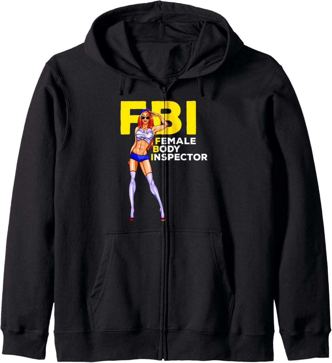 FBI Female Body Inspector | Lustiger Mallorca Party Spruch Kapuzenjacke