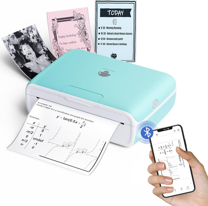 Phomemo M04S 300 DPI Mini Handy Sticker Thermodrucker – Tragbarer Bluetooth Drucker, 53/80/110 mm Dr