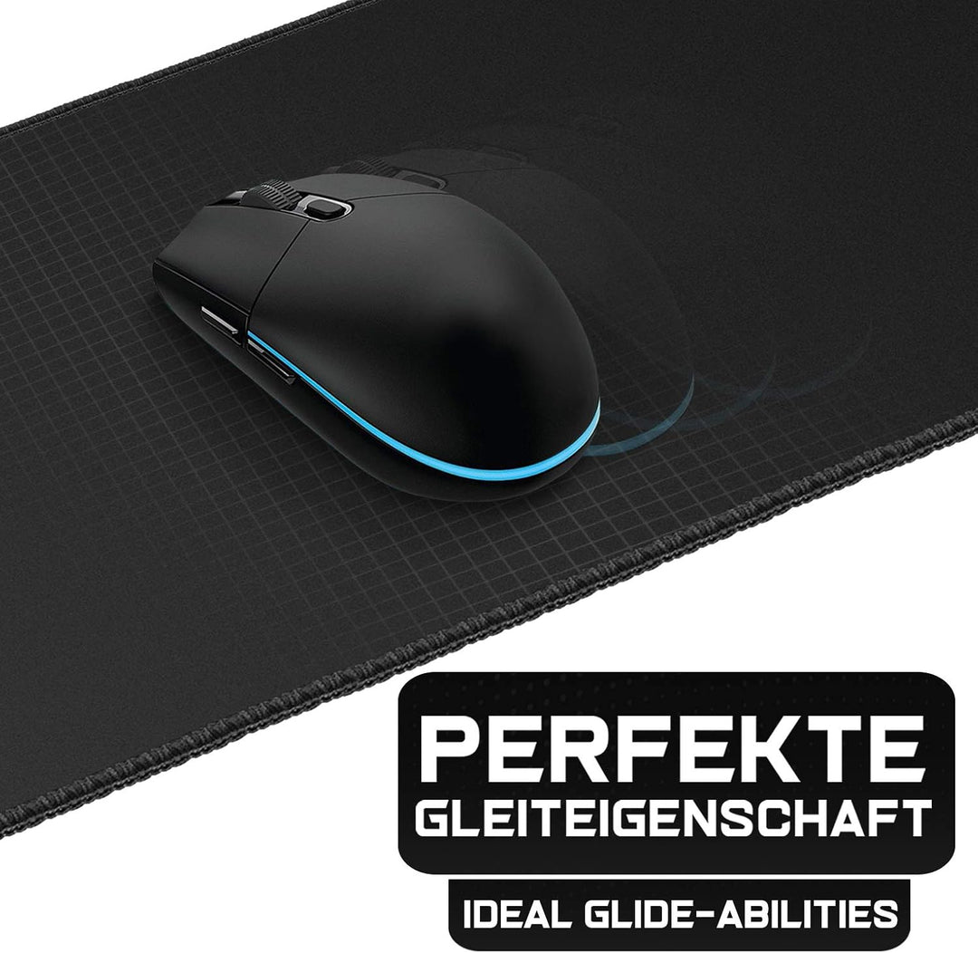 Sidorenko Gaming Mauspad XXL Blau - Grosses Mousepad 900x400 mm - rutschfeste Schreibtischunterlage