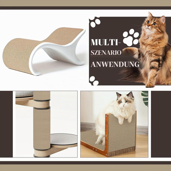 Selbstklebend Kratzbretter Dunkles Khaki Katze Kratzteppich Katze Kratzmatte Katze Wand Teppich Katz