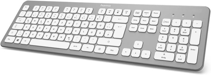 Hama Kabellose Tastatur "KW-700" (leise Tastatur, deutsches Tastenlayout QWERTZ mit Nummernblock für
