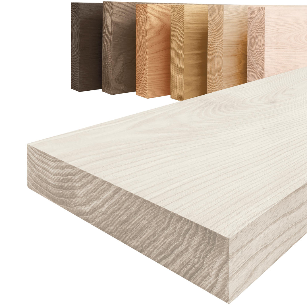 LAMO Manufaktur Regal Holz massiv ohne Befestigung | Wand Regal 60cm breit für Badezimmer, Flur, Küc