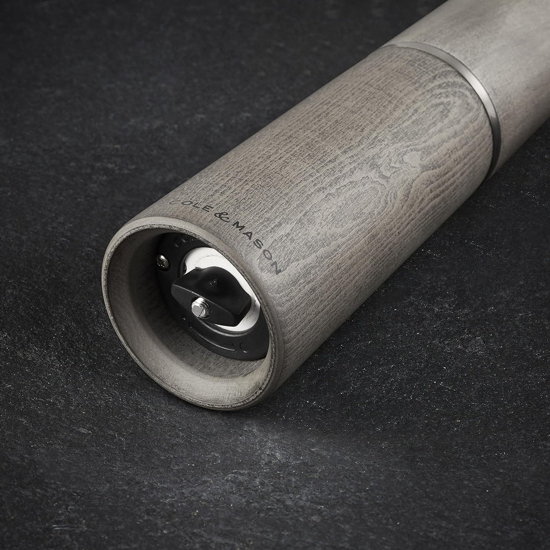 Cole & Mason H322020 Marlow Pfeffermühle, Grau, Buchenholz, 185mm, Precision+, Enthält 1 x Pfeffermü