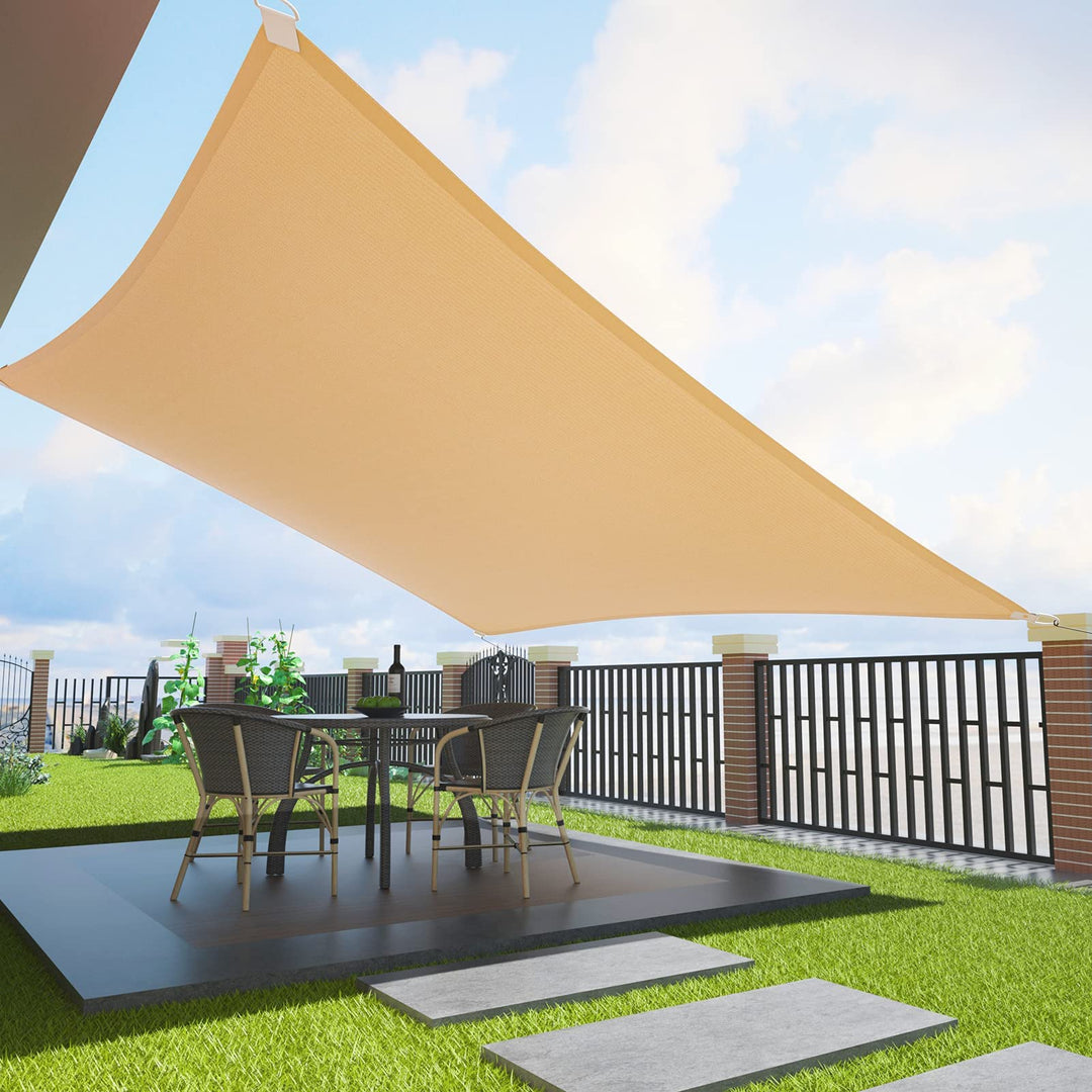 Duerer Sonnensegel 3x2.5m Rechteckig Sonnenschutz Garten Balkon und Terrasse, 95% UV Schutz, 185g/m²