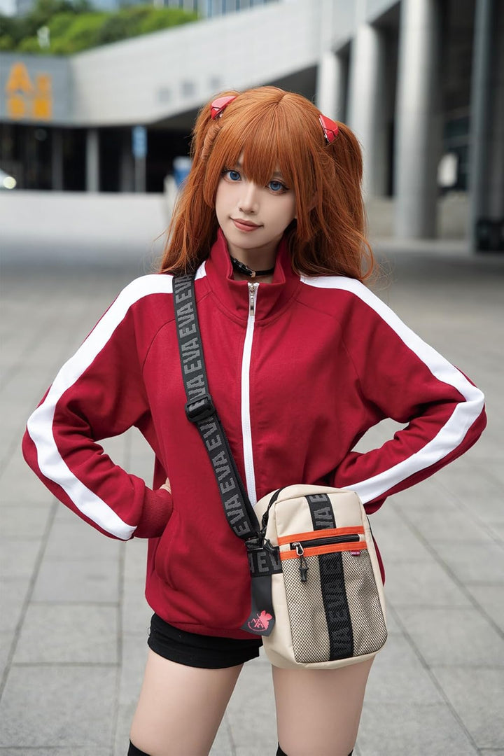 FIREFIRST x RADIO EVA - Evangelion Mini Shoulder Bags Schule Schultertaschen Beige W15×H23×D8（cm）, B