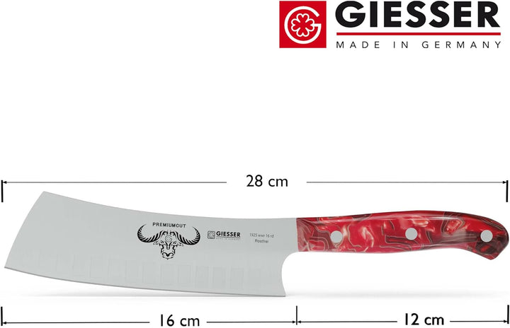 Giesser seit 1776 - Made in Germany - Japanisches Kochmesser 16 cm, Kullenschliff Red Diamond, Premi