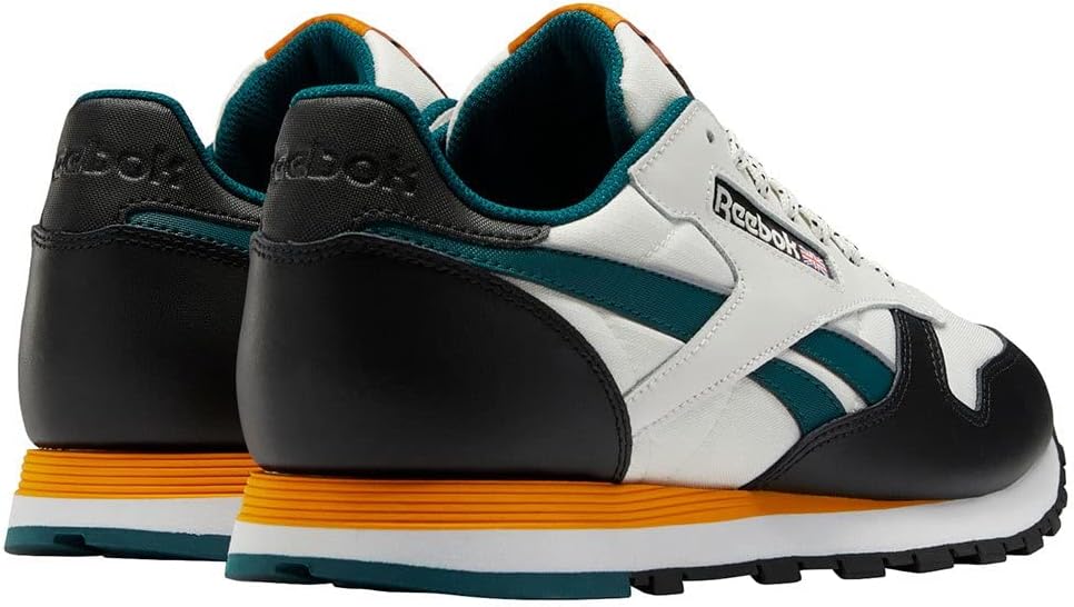 Reebok Classic Leather, Weiss 40 EU Beigegelbgruenschwarz, 40 EU Beigegelbgruenschwarz