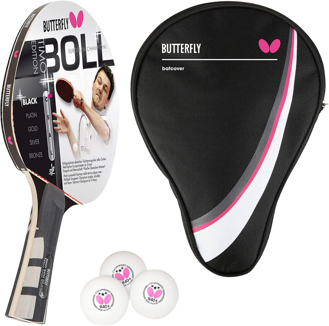 Butterfly® Timo Boll Black 85030 Tischtennisschläger | Tischtennis Racket Bat Profi Wettkampfschläge