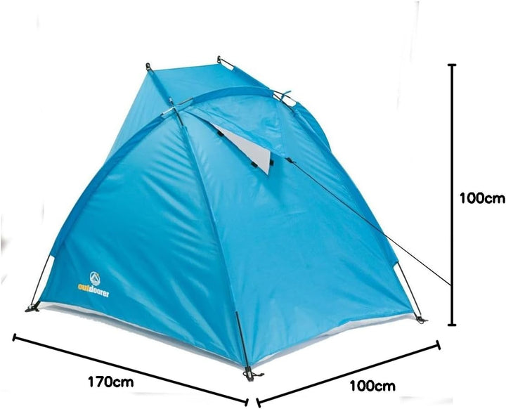 outdoorer Strandmuschel Helios Air - Reise-Strandmuschel mit UV Schutz 80 & verschliessbarem Fenster