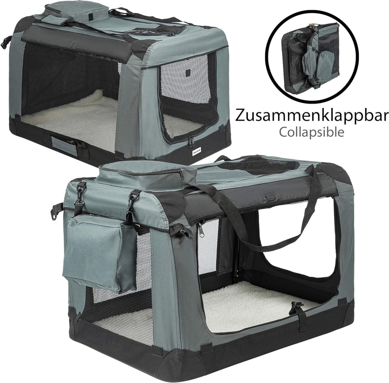 ONVAYA® Faltbare Transportbox für Hunde & Katzen | M | Faltbare Hundebox oder Katzenbox für Auto & Z