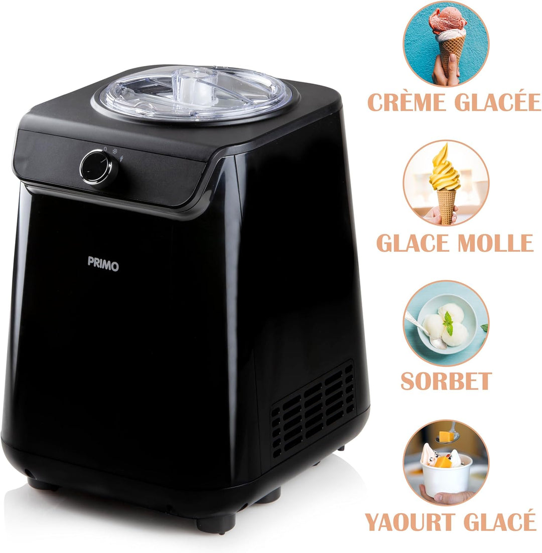 Primo PR401IM Professionelle Eiscreme-Maschine für Kompressor | Macht köstliches Eis in weniger als