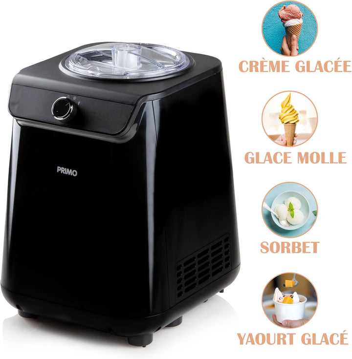 Primo PR401IM Professionelle Eiscreme-Maschine für Kompressor | Macht köstliches Eis in weniger als