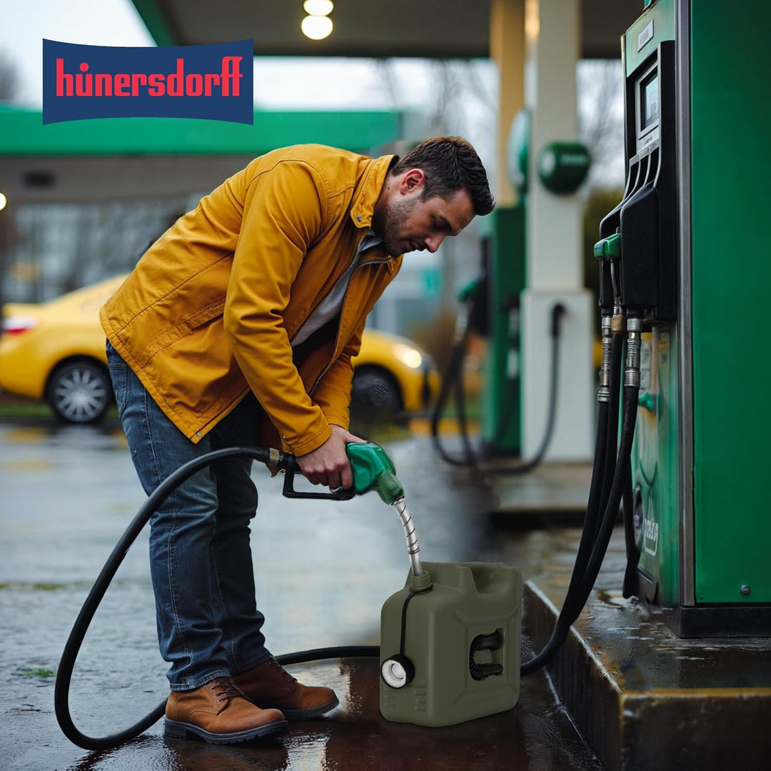 hünersdorff 801000 Kraftstoff-Kanister PROFI 10l für Benzin, Diesel und andere Gefahrgüter, UN-Zulas