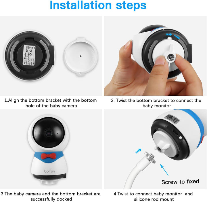 Babyphone Halterung für BOIFUN‎ Baby 2S / Baby 5S / Baby 6T, Babyfone Monitor Halter für ieGeek ‎Bab
