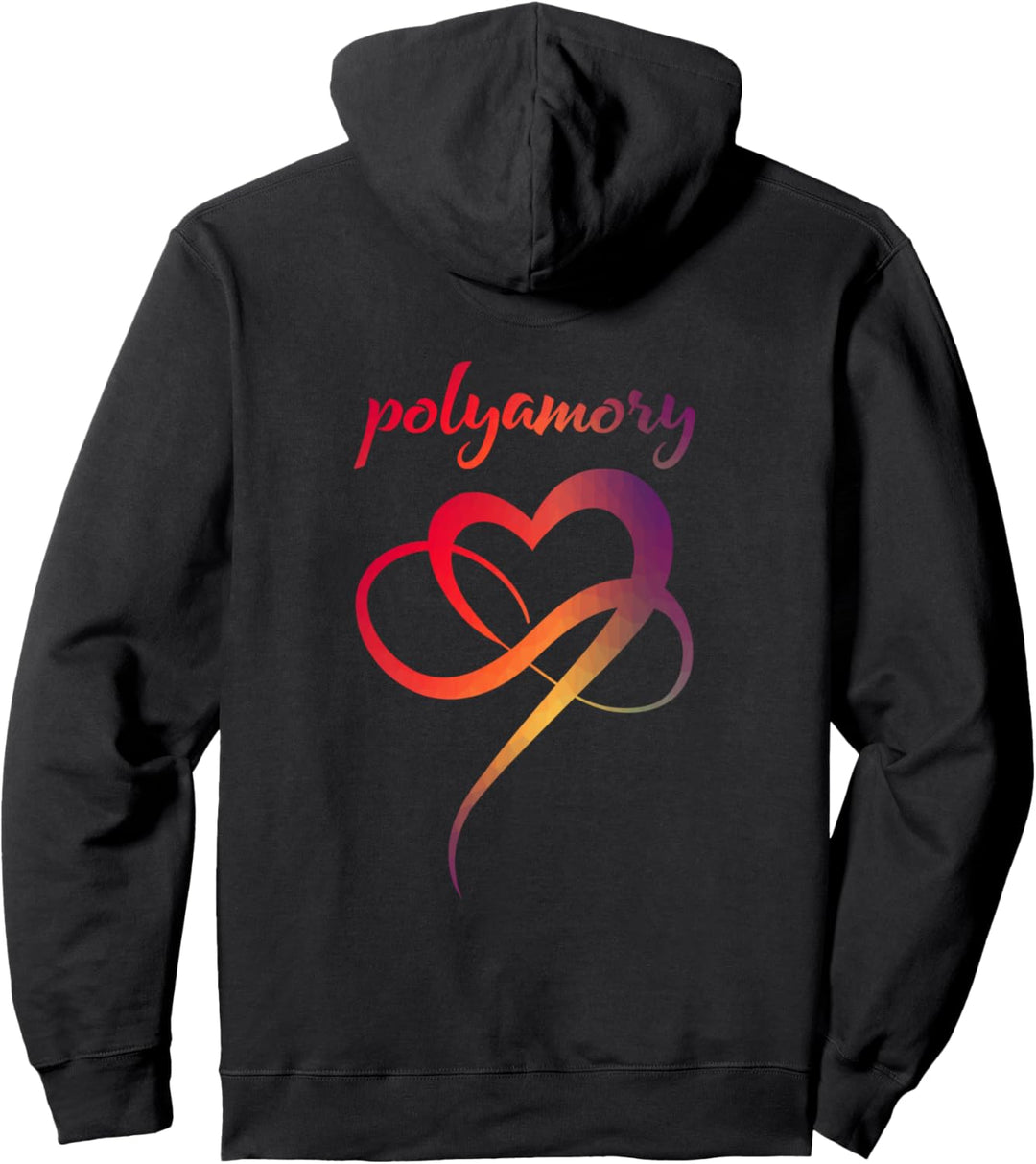Polyamorie-Symbol, buntes Herz Unendlichzeichen Pullover Hoodie