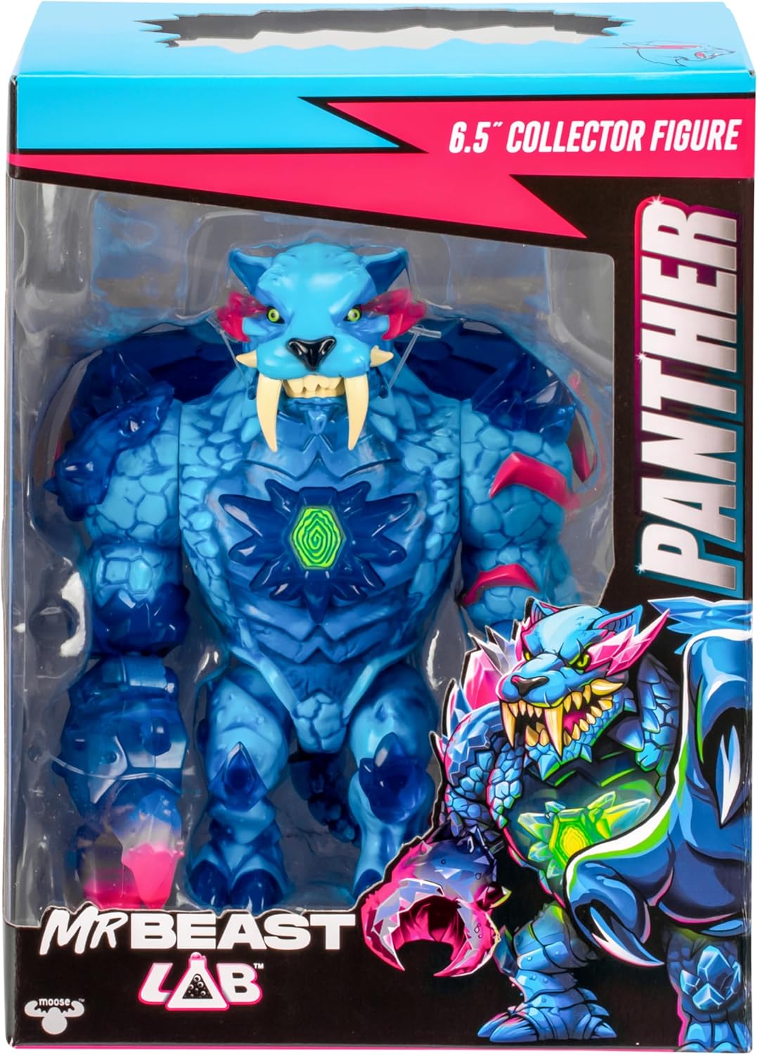 MrBeast Lab Apex Beast Panther Sammelfigur, stehend bei 15,8 cm Höhe, mit extremen Details, Premium-