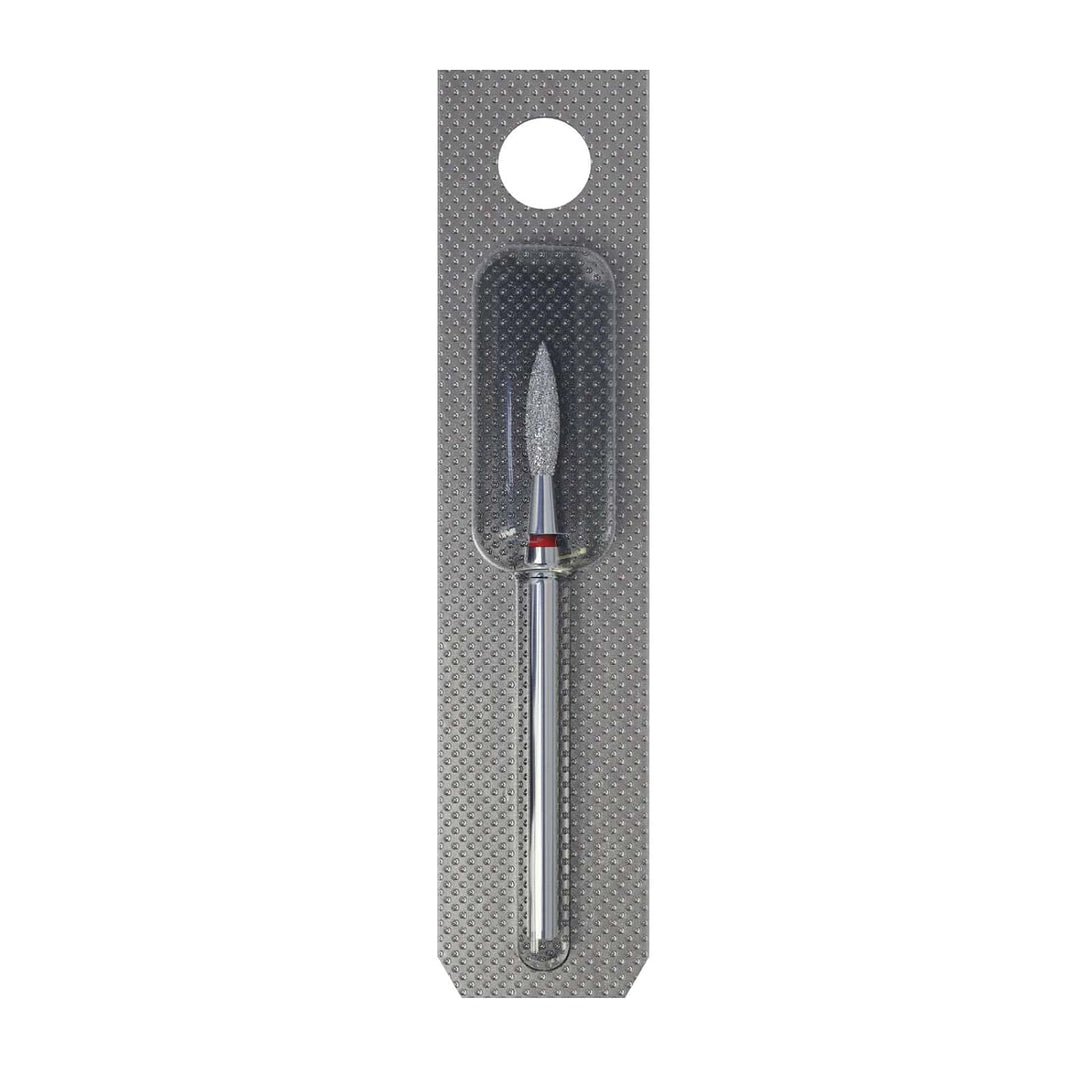 Staleks Pro - Diamant bit - flamme (roter ring) I aufsatz für nagelfräzer I bits für apparative mani