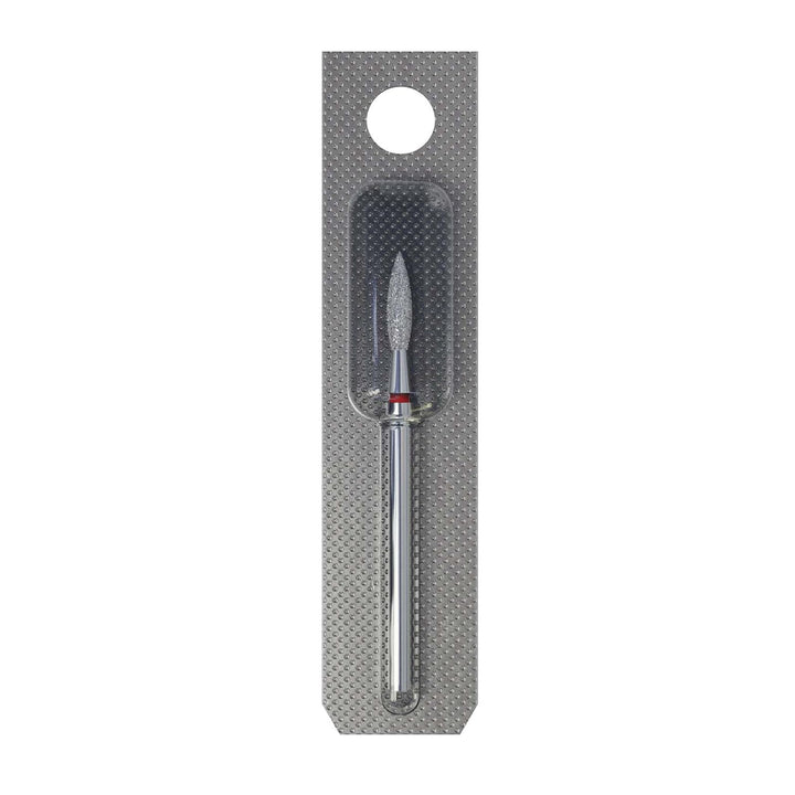 Staleks Pro - Diamant bit - flamme (roter ring) I aufsatz für nagelfräzer I bits für apparative mani