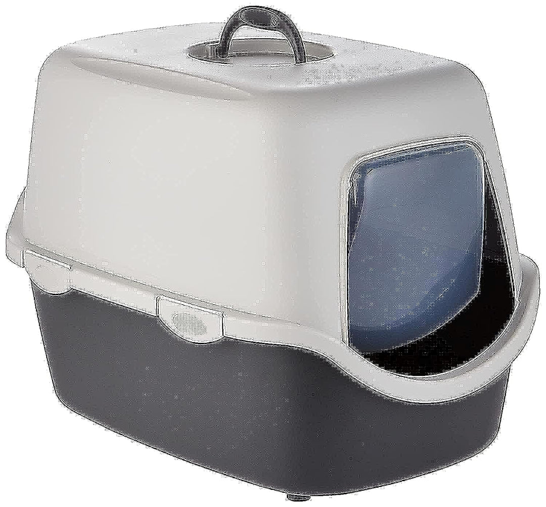 TRIXIE Katzentoilette Vico, mit Haube, 40 × 40 × 56 cm, dunkelgrau/hellgrau dunkelgrau/hellgrau 40 ×