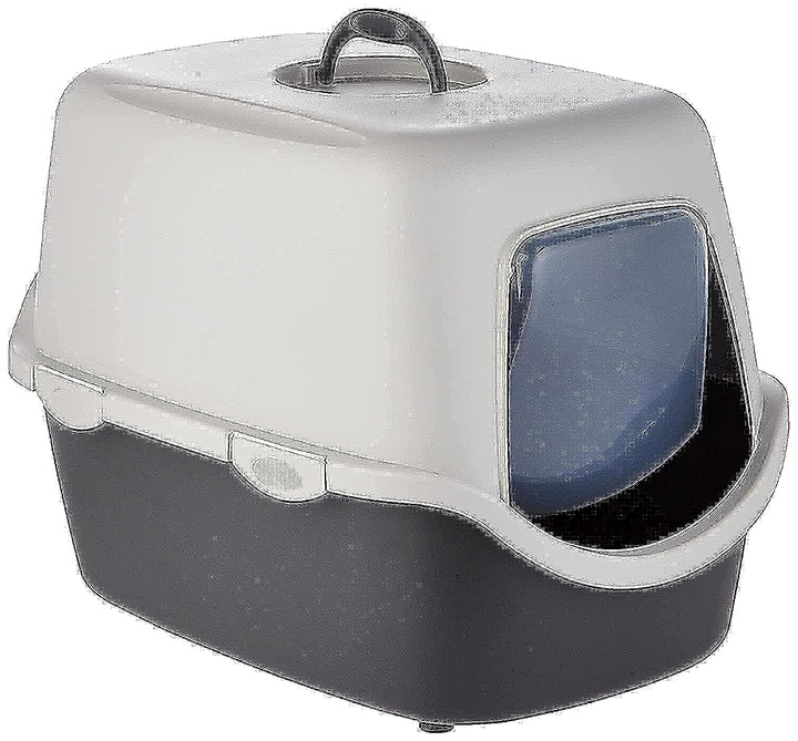 TRIXIE Katzentoilette Vico, mit Haube, 40 × 40 × 56 cm, dunkelgrau/hellgrau dunkelgrau/hellgrau 40 ×