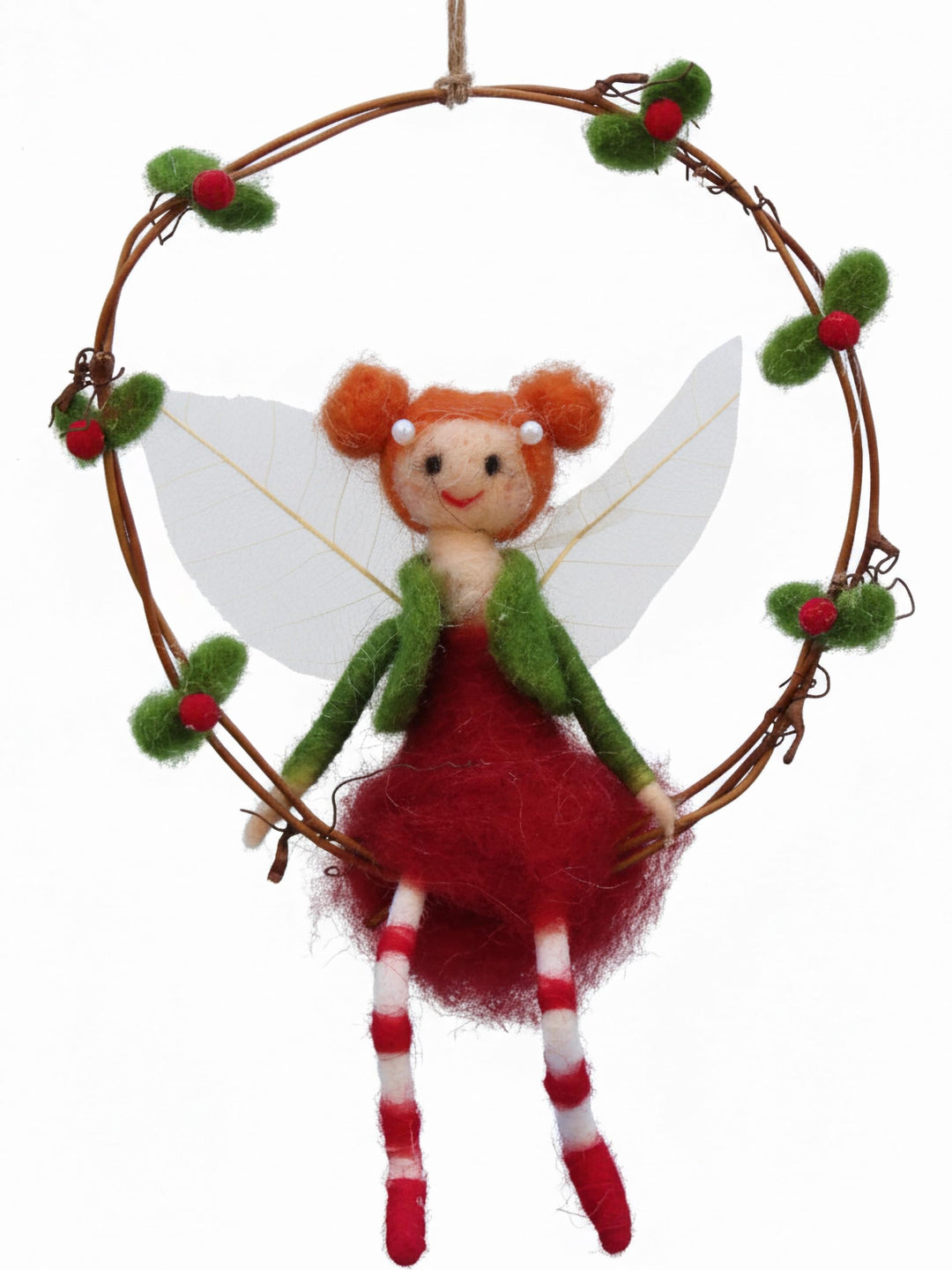 POMMERNTRAUM ® | Weihnachtsdekoration Fensterdekoration Dekofigur Filzfigur Filzfee Filzengel Elfe E