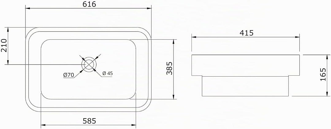Mai &amp; Mai: Einbauwaschbecken mit Nano-Beschichtung, Keramik in weiss Brüssel5082 Weiss | Modell Br50