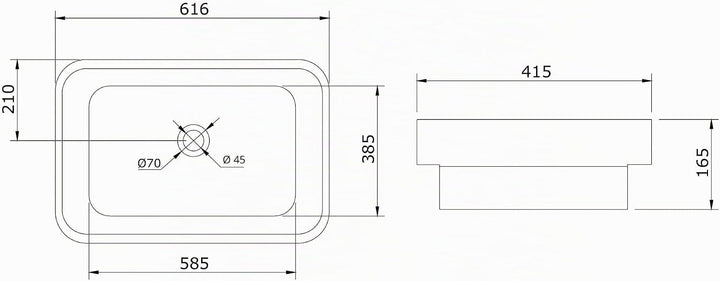 Mai &amp; Mai: Einbauwaschbecken mit Nano-Beschichtung, Keramik in weiss Brüssel5082 Weiss | Modell Br50