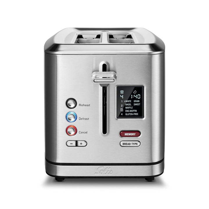 Solis Flex Toaster (Typ 8004) – Premium Edelstahl Toaster mit 7 Programmen, breiten Schlitzen, LCD-D