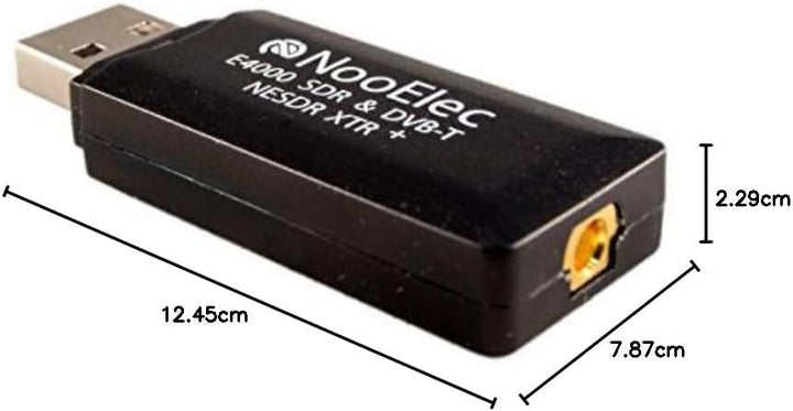 NooElec NESDR XTR Kleiner USB-Stick, RTL-SDR und DVB-T, mit RTL2832U und E4000 , Teleskopantenne und