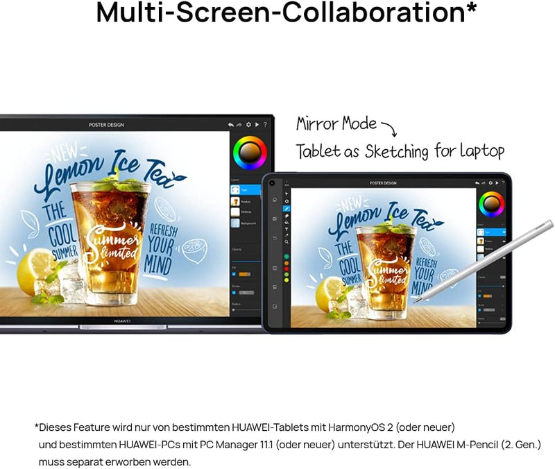 HUAWEI MatePad Pro 10,8 Zoll (2021) - 2K FullView Tablet (256GB ROM, Snapdragon 870, Multi-Screen-Co