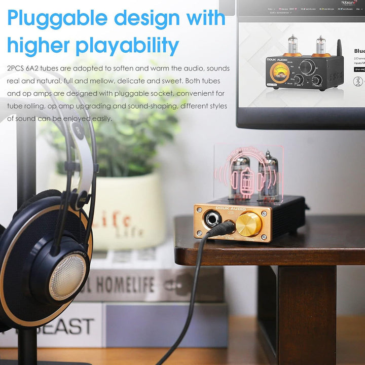Douk Audio U10 Mini Röhren Kopfhörerverstärker HiFi Tube Headphone Amplifier Stereo Vorverstärker fü