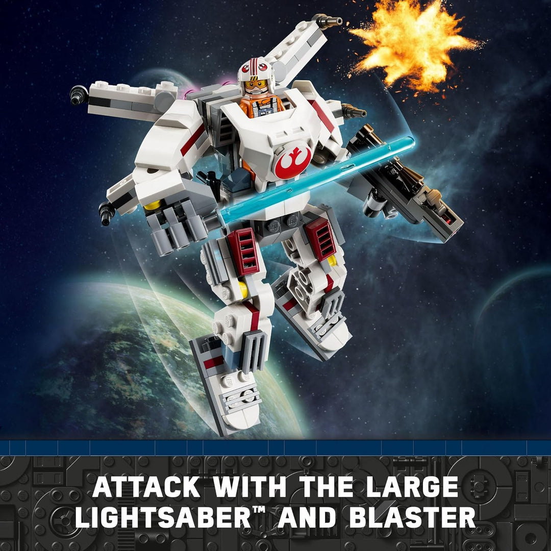 LEGO Star Wars Luke Skywalker X-Wing Mech, baubare Star Wars Actionfigur mit Luke Skywalker Spielzeu