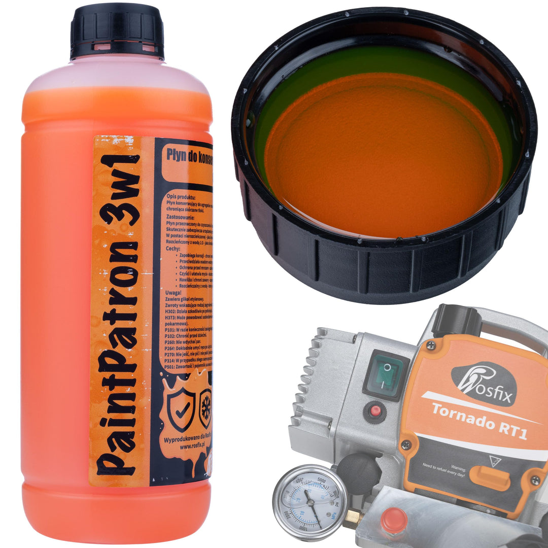 PaintPatron 3in1 – Konservierungs- und Reinigungsflüssigkeit | 1L | Schützt und reinigt Spritzgeräte