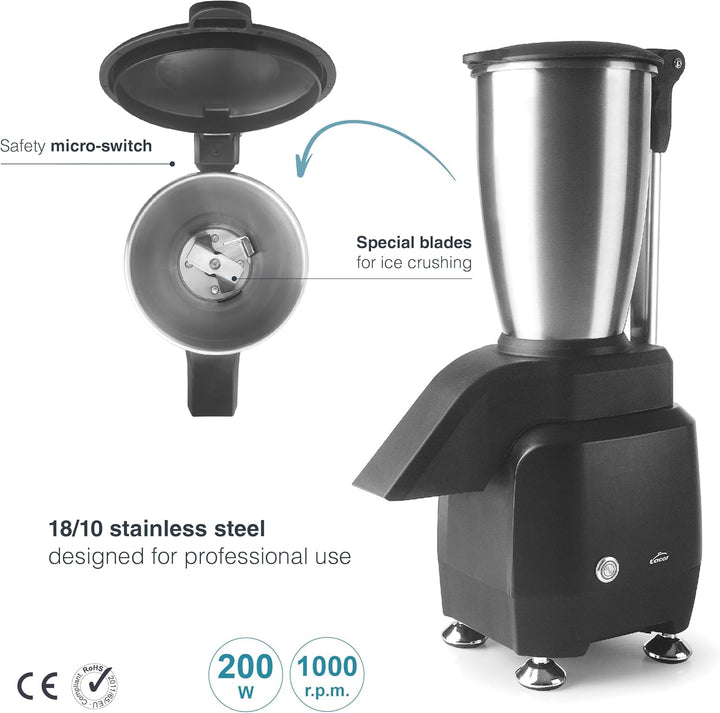 Lacor - 69431 - Eiszerkleinerer, professionell, ideal für Slushies, Mojitos etc. Automatik, robust,