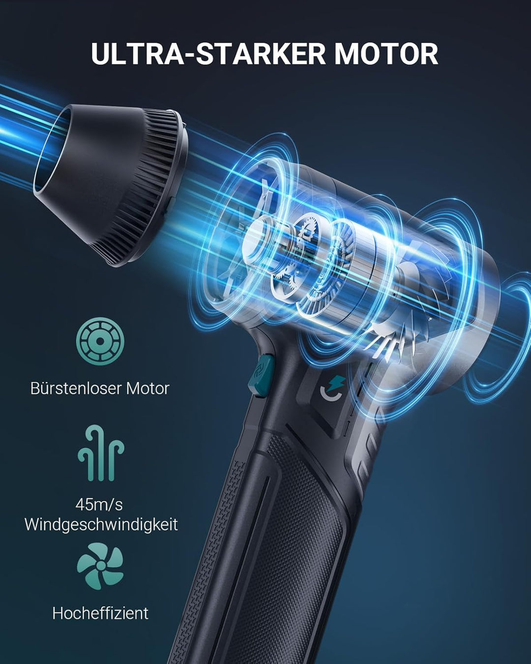 T800 Electric Air Duster-800G Luftdruck Super Power Cordless Air Duster,wiederaufladbare Druckluftsp