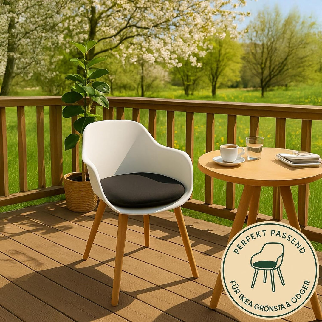 SILUK Sitzkissen 4er Set – Wasserdicht, Weich & Dick, Abnehmbarer Bezug mit Reissverschluss, Outdoor