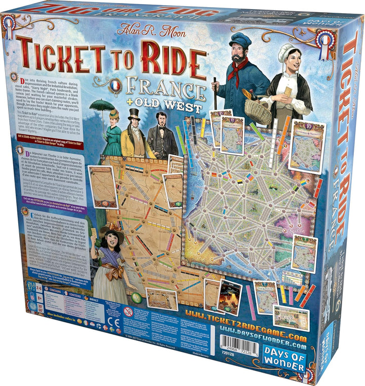 Days of Wonder | Zug um Zug – Frankreich | Map-Erweiterung | Familienspiel | Brettspiel | 2-6 Spiele