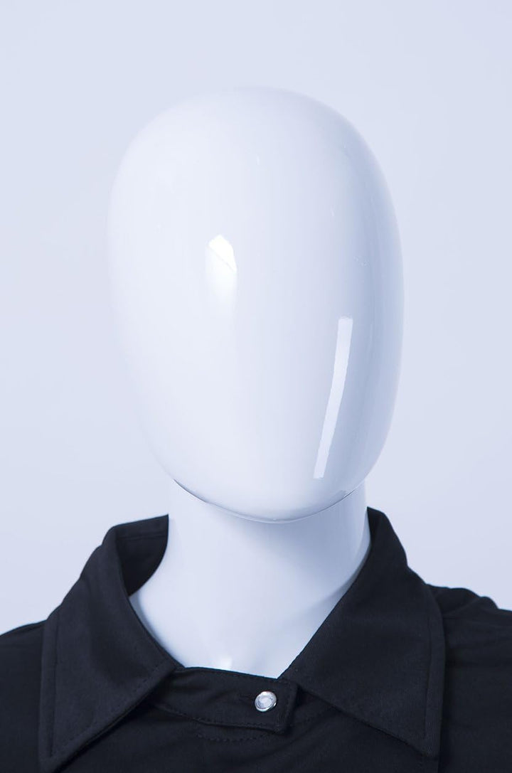 DF-6B Frau Eurotondisplay schöne abstrakte weiss Glanz lackierte Schaufensterpuppe Egghead Neu Weibl