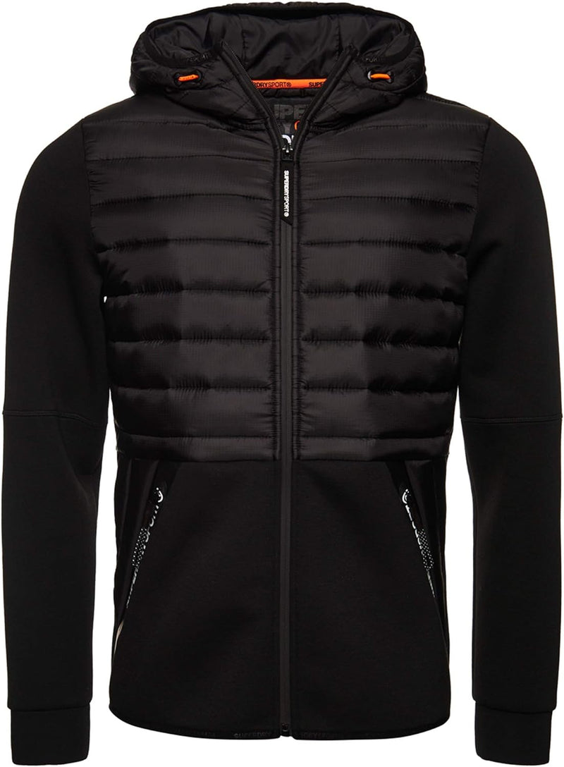 Superdry Herren Core Gymtech Hybrid-Sport-Sweatshirts M Schwarz, M Schwarz