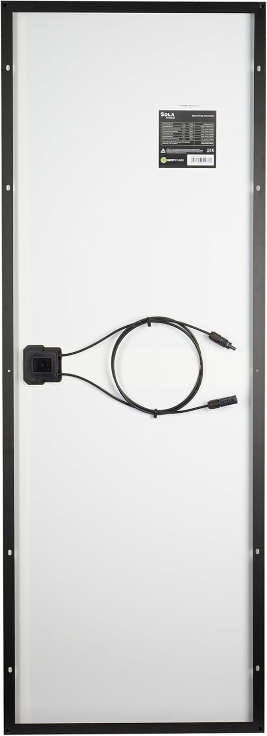SOLA Frame Black - Innovatives monokristallines Solarmodul mit Schindelzellen (175 W), 175 W