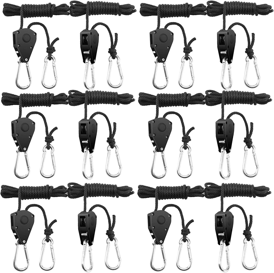BOSYTRO 6 Paar 12 Stück 1/8 Zoll Ratchet Hanger Heavy Duty Einstellbare Ratsche Seil Aufhänger für G