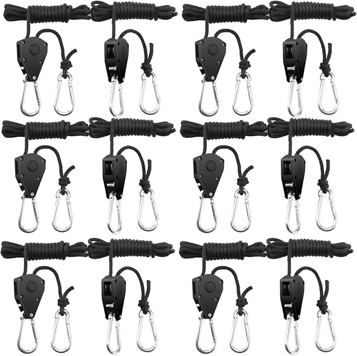 BOSYTRO 6 Paar 12 Stück 1/8 Zoll Ratchet Hanger Heavy Duty Einstellbare Ratsche Seil Aufhänger für G
