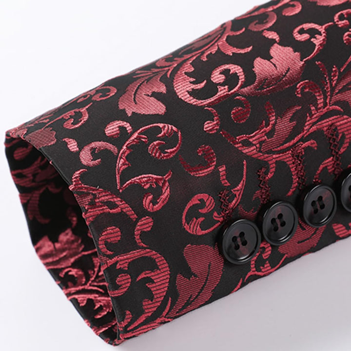 Allthemen Sakko Herren Slim Fit Jacquard Bunte Sakko Casual Blazer Glitzer Smokingjacke Anzugjacke f