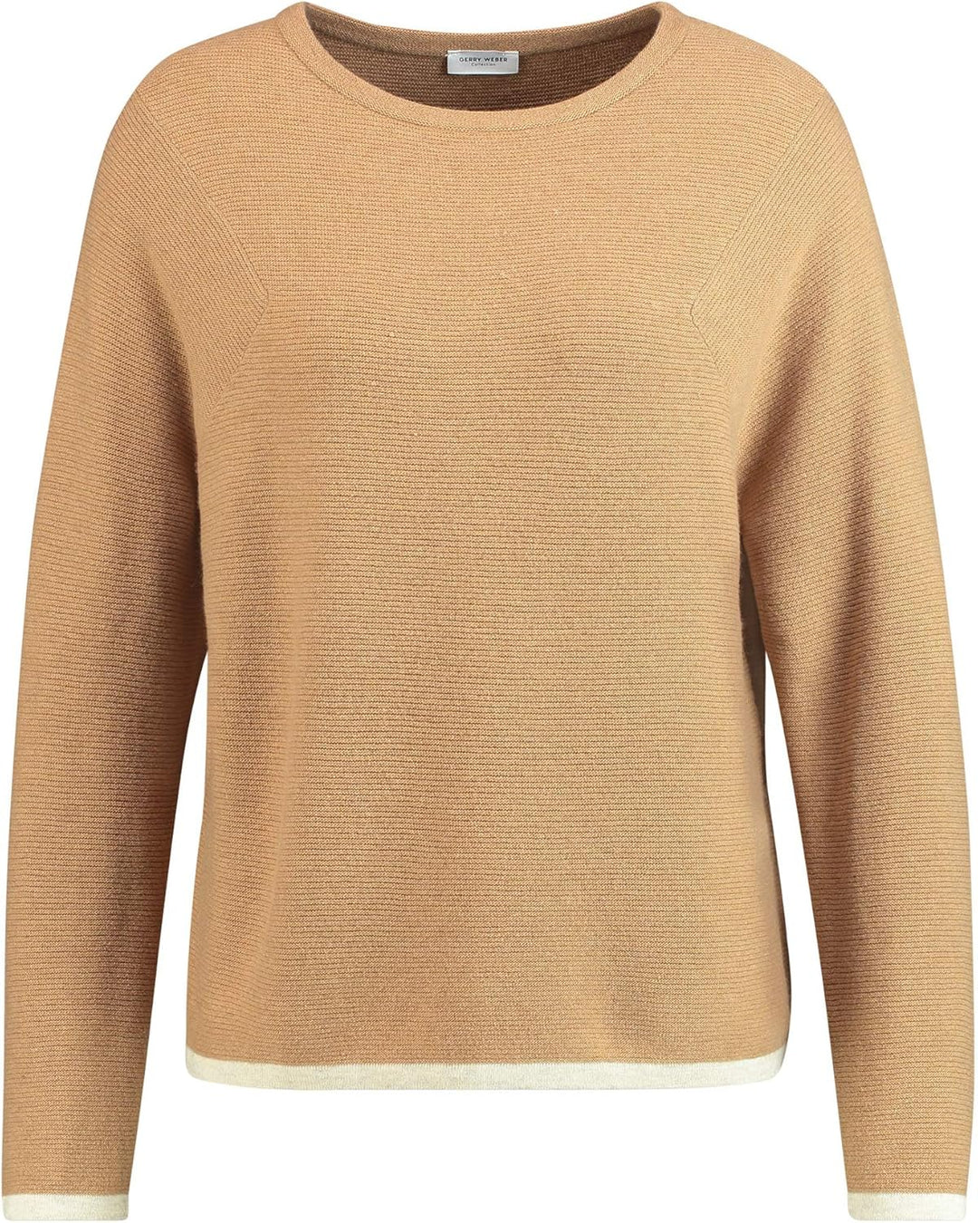 Gerry Weber Damen Pullover Mit Wolle Und Kaschmir Figurumspielend, Leicht Ausgestellt Camel-Melange