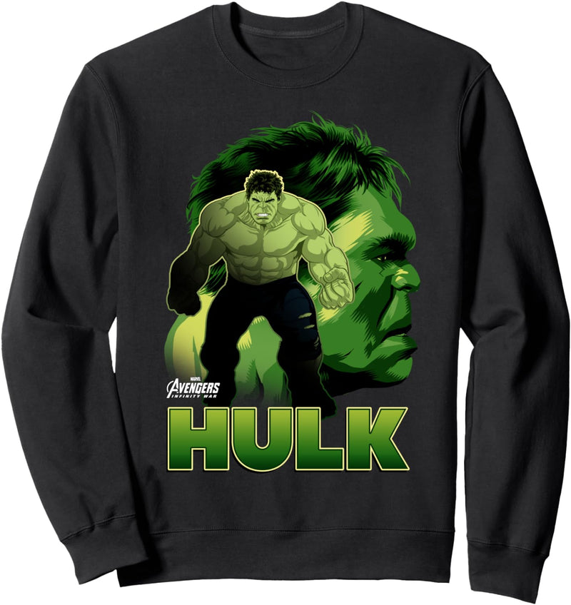 Marvel Infinity War Hulk Big Head Profile Sweatshirt
