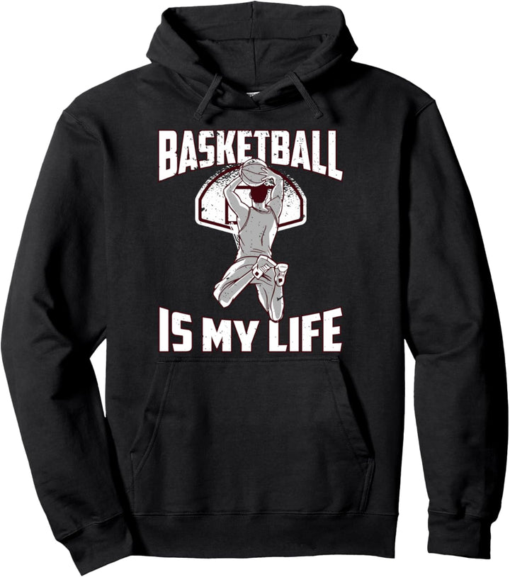 Basketball ist mein Leben Basketballer Geschenk Basketball Pullover Hoodie
