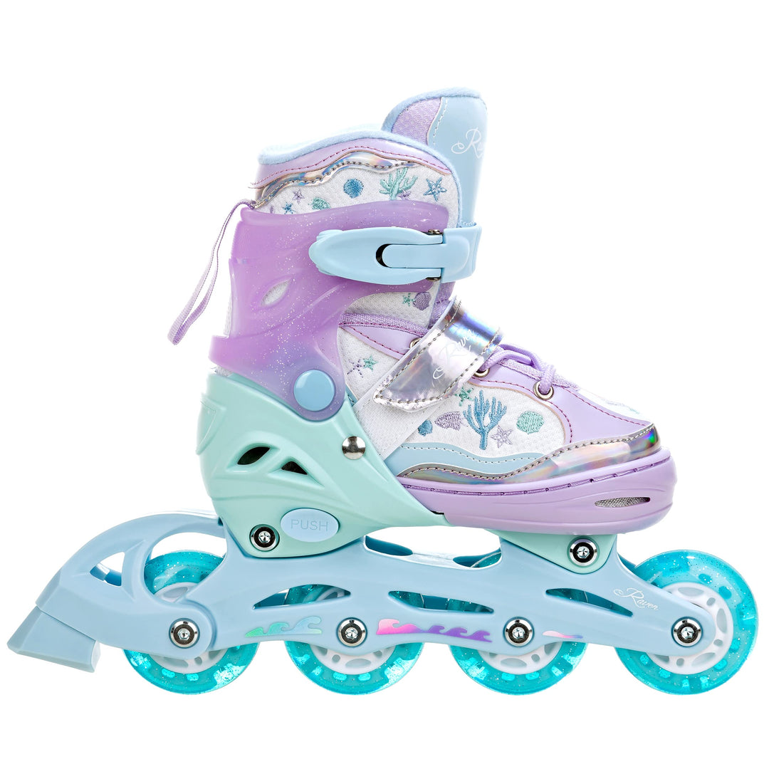 RAVEN 4in1 Inline Skates Triskates Rollschuhe Schlittschuhe Inliner für Kinder Mädchen verstellbar G