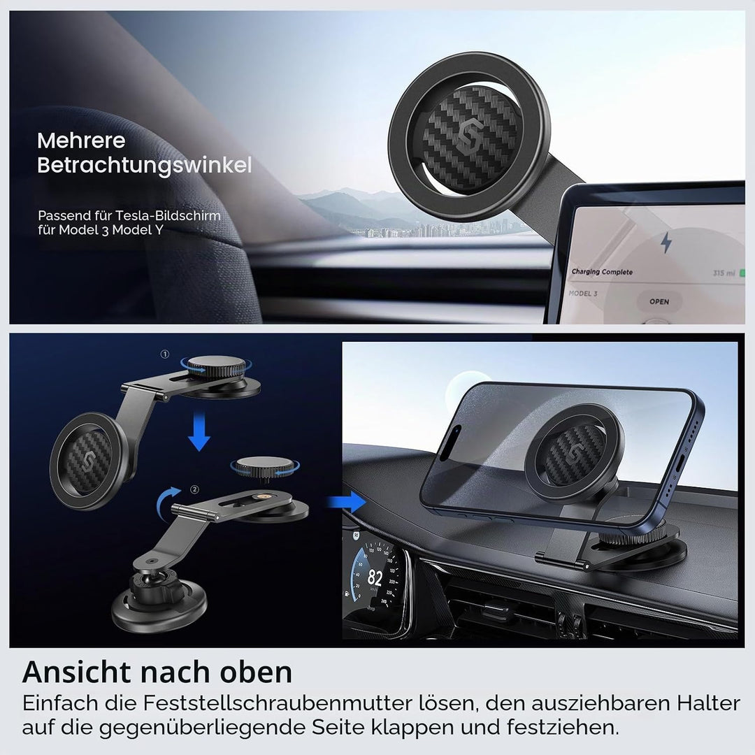 SYNCWIRE Passend für MagSafe Kfz-Halterung für Universal-Armaturenbrett, Tesla-Bildschirm, magnetisc