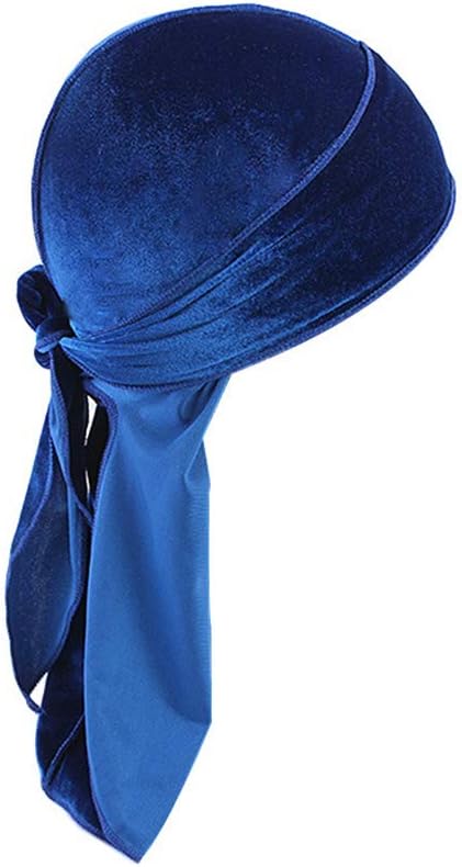 Durags Doo Rag Dew Rags für Herren, 360 Wellen, Samt, Durags, Kopfbedeckung, Totenkopfmütze, Kopfbed